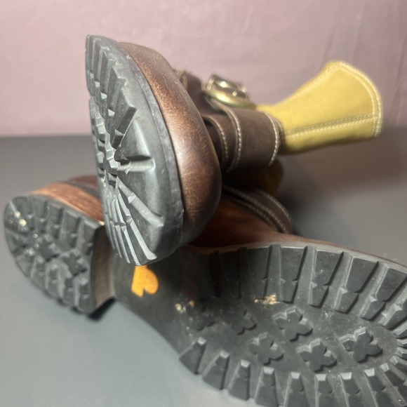 Women's Timberland Round Toe Chelsea Boot Size 8 Two Tone Wheat & Brown Leather - Picture 10 of 12